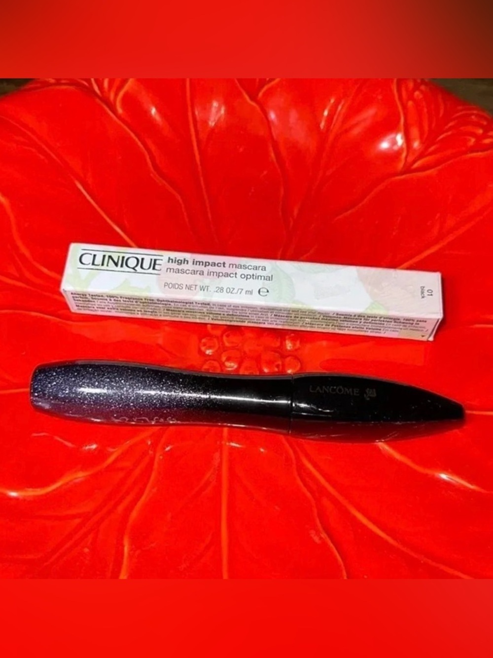 BUNDLE: Clinique Mascara and Makeup Bag AND Lancôme Mascara~3 Count LOT - Picture 3 of 16